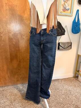 VTG Gap Low Rise Double Button Flap Pocket Flare Jeans